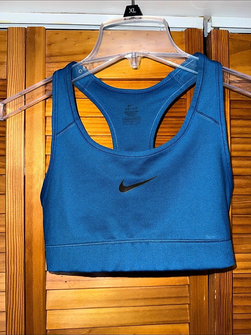 Nike Dri-FIT Racerback Sports Bra Blue